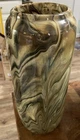 ANTIQUE 9” WELLER VASE WITH MARBLEIZED GLAZE