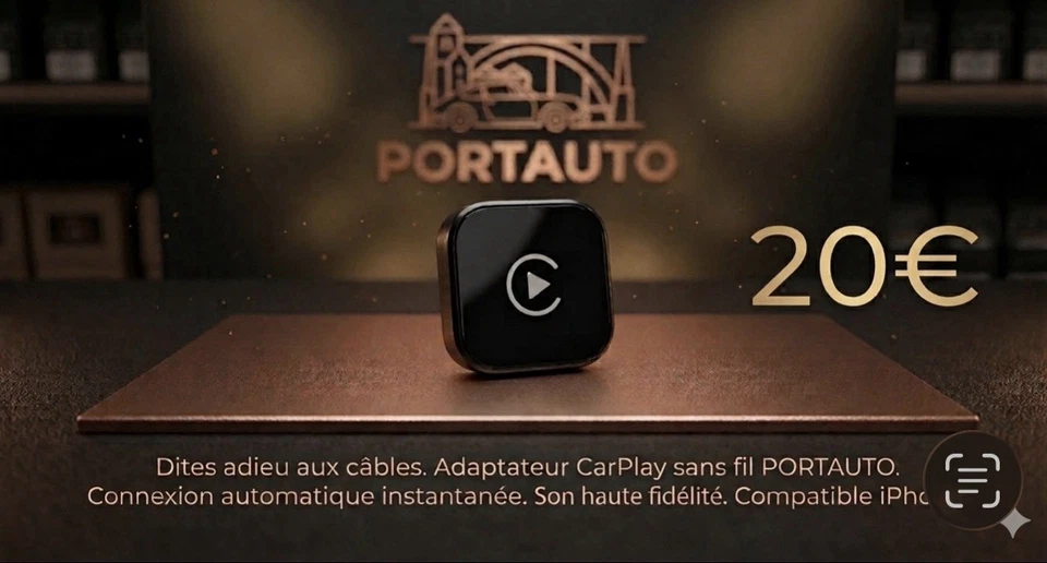 Adaptateur CarPlay Sans Fil USB – Convertisseur Filaire à Sans Fil Universel - Photo 1/1