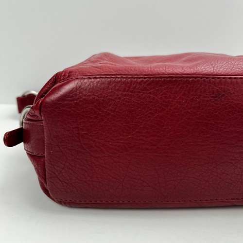 GREAT AMERICAN LEATHER WORKS Borsa a tracolla hobo in pelle rossa borsa con zip morbida - Foto 17 di 24