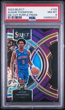 PSA 2023 PANINI SELECT DIE-CUT PURPLE PRIZM #128 AUSAR THOMPSON RC ROOKIE /99!