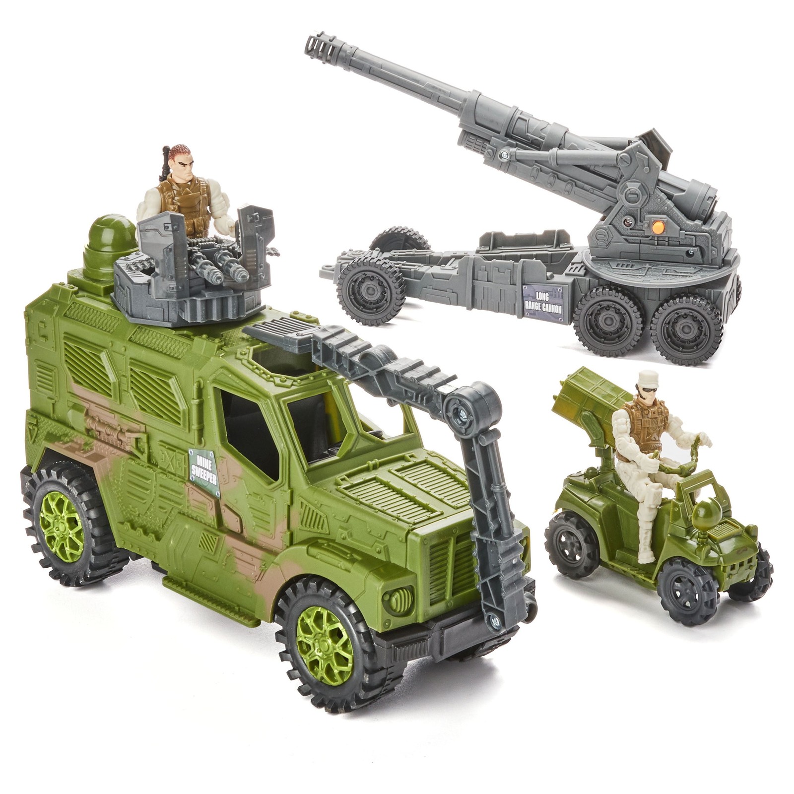 Kid Connection Giant Helicopter and Military Vehicles Toy Play Set,57 Pieces