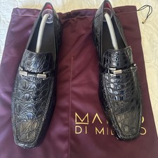 Marco Di Milano Fabro Black Caiman Loafers