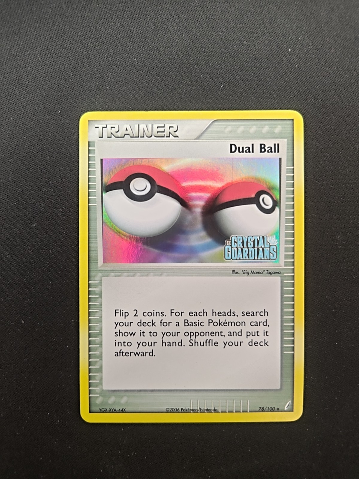 Dual Ball 78/100 Reverse Holo Stamped – EX Crystal Guardians Pokemon Card LP