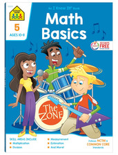 School Zone Math Basics 5 Workbook: 64 Pages, 5th Grade, Division, Order of Oper
