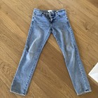 FRAME Le Garcon Crop High Rise Straight Leg Jeans Distressed Light Wash 26 — photo 1