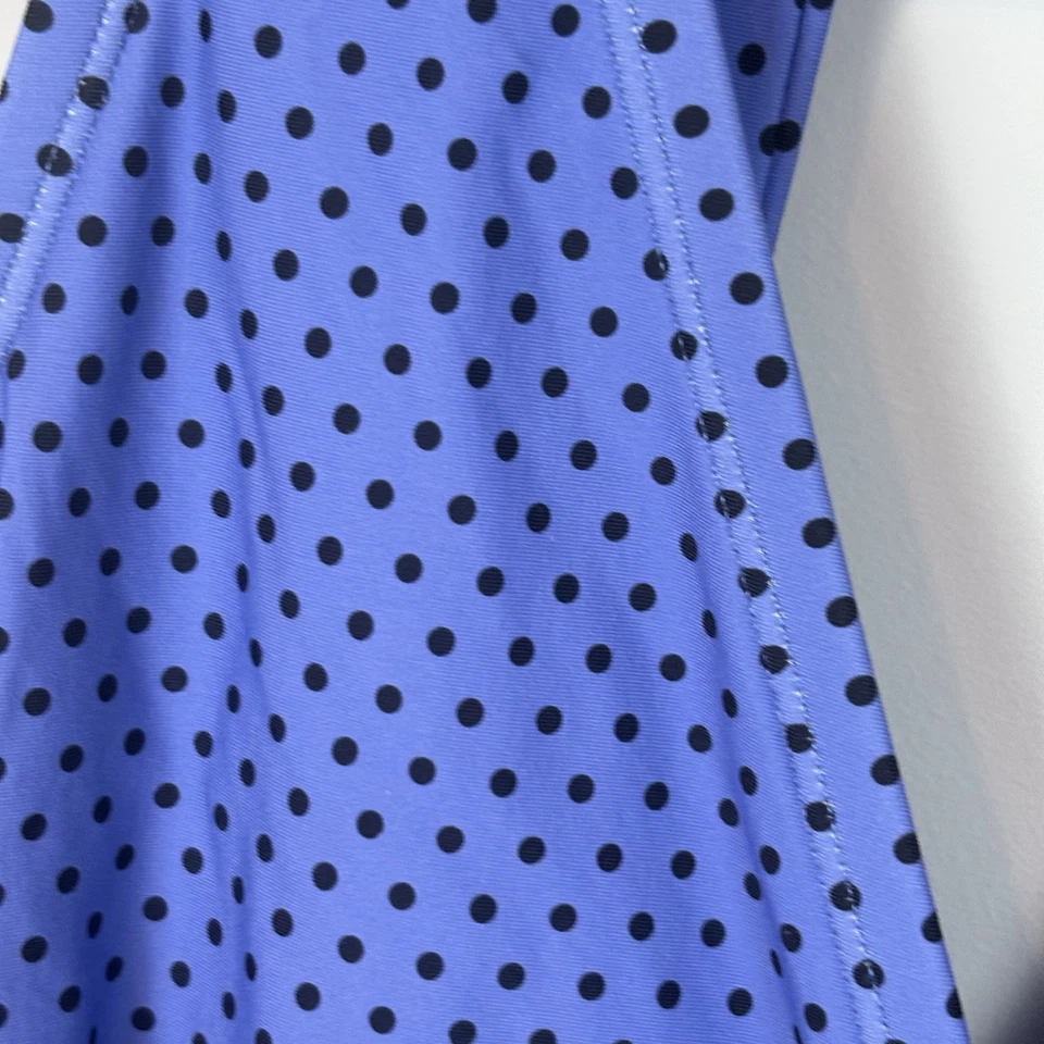 Blusa de banho Liz Claiborne feminina roxa bolinhas halter tamanho 18W férias - Imagem 2 de 4