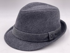 All American Stetson Men's Charcoal Wool Blend Fedora Hat Size Small/Medium