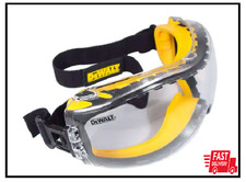 DEWALT Safety Goggles Concealer with Clear Anti-Fog Lens 99.9% UV protection