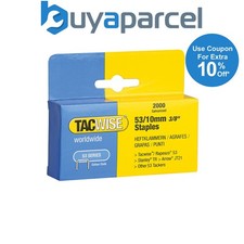 Tacwise 0336 53 Series 10mm Staples 2000 Pack - Type JT21 A Z5-53 R353 TR150 0.0030 per staple