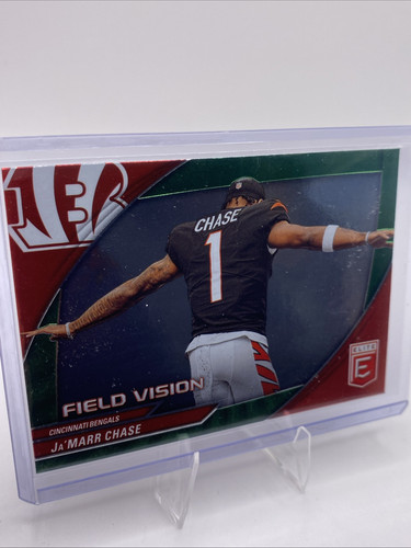Jamarr Chase 2024 Panini Donruss Elite Football Green Field Vision #8 - Picture 1 of 2