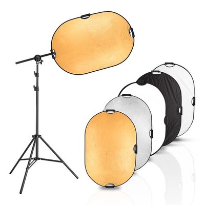Selens Photography Reflector Stand kit, 24x36 inches 5 in 1 reflectors with 7...