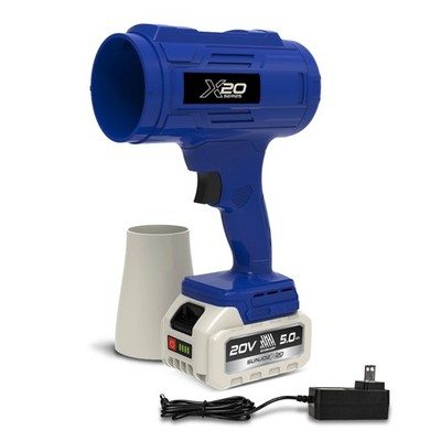 Sun Joe 20V ECOSHARP X20 StormJet Cordless Turbo Blower, Blue, GO-SRMJET-5A-BLU