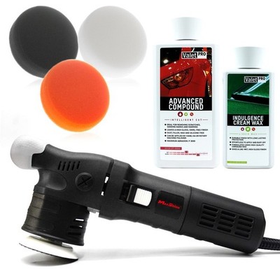 MAXSHINE M312 3 INCH DUAL ACTION MACHINE POLISHER 12MM ORBIT PADS VALETPRO SET