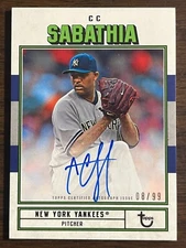 2022 Topps Brooklyn Collection #AC-CS CC Sabathia New York Yankees AUTO 08/99