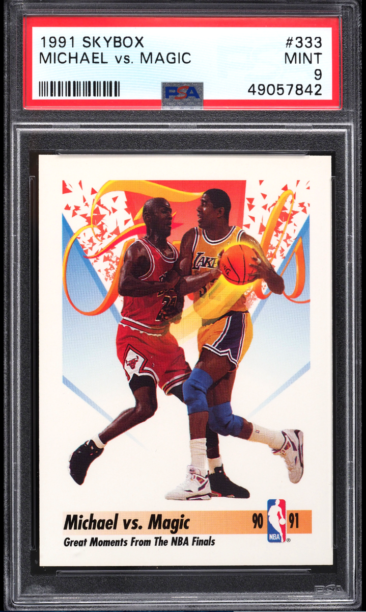 1991 Skybox Michael Jordan vs Magic Johnson NBA Finals Card 1991 Skybox Michael Jordan vs Magic Johnson NBA Finals Card