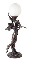 Art Deco Bronze Lighting Nude Stretching Lady Lamp Art Deco Bronze Lighting Nude Stretching Lady Lamp