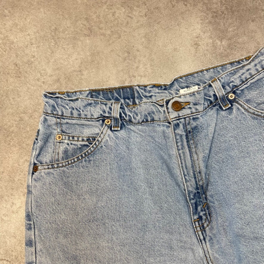 Levis 951 Denim Shorts Womens Jorts USA Baggy 90s Vintage Bottoms, Blue 30" image 4