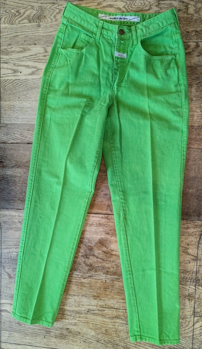 MARITHE FRANCOIS GIRBAUD VTG 90s JEANS Women's 7/8 Lime
