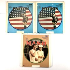 Lot of 2 War Films Patton Mash CED Video Disc George C Scott RCA Selectavision