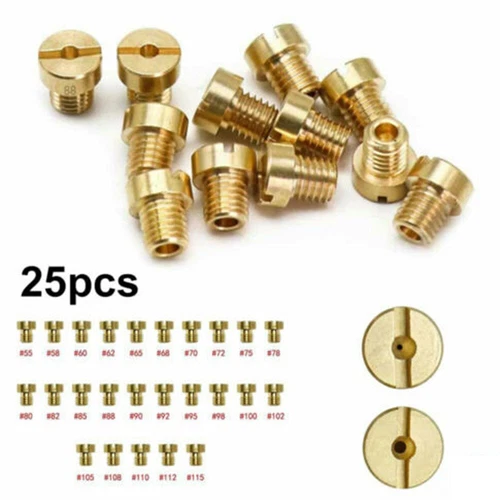 25x Hauptdüse 55-115 M6 Für Dellorto & Mikuni Vergaser 6mm Hauptdüsensatz Neu - Bild 2 von 8