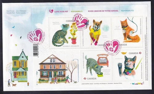 Canada 2015 Love Your Pet, 'P' S/S FDC sc#2829