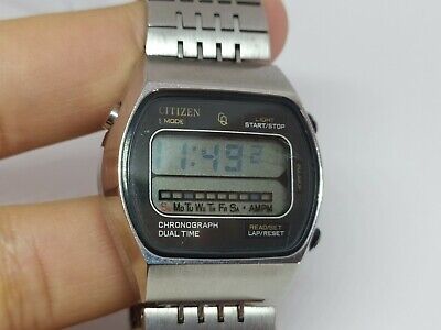 Citizen 59-1033 Vintage Wrist Watch Chronograph Japan Light Rare Dual Time  Retro | eBay