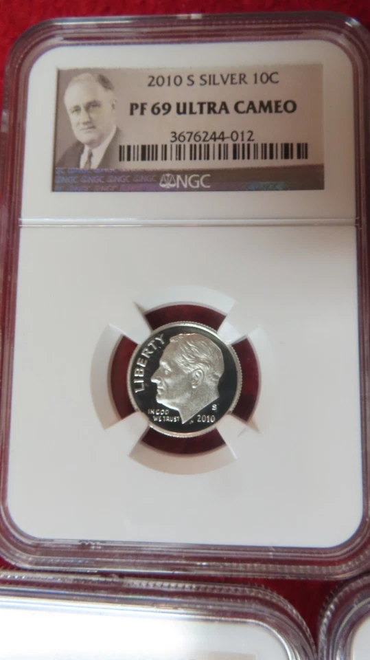2010-S 10c Roosevelt Proof Silver Dime NGC PF69 Ultra Cameo - Image 4 of 4