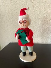 WONDERSHOP Target Mrs. Santa w/ Hat  Sled 5" Felt Fabric Christmas Figurine NEW