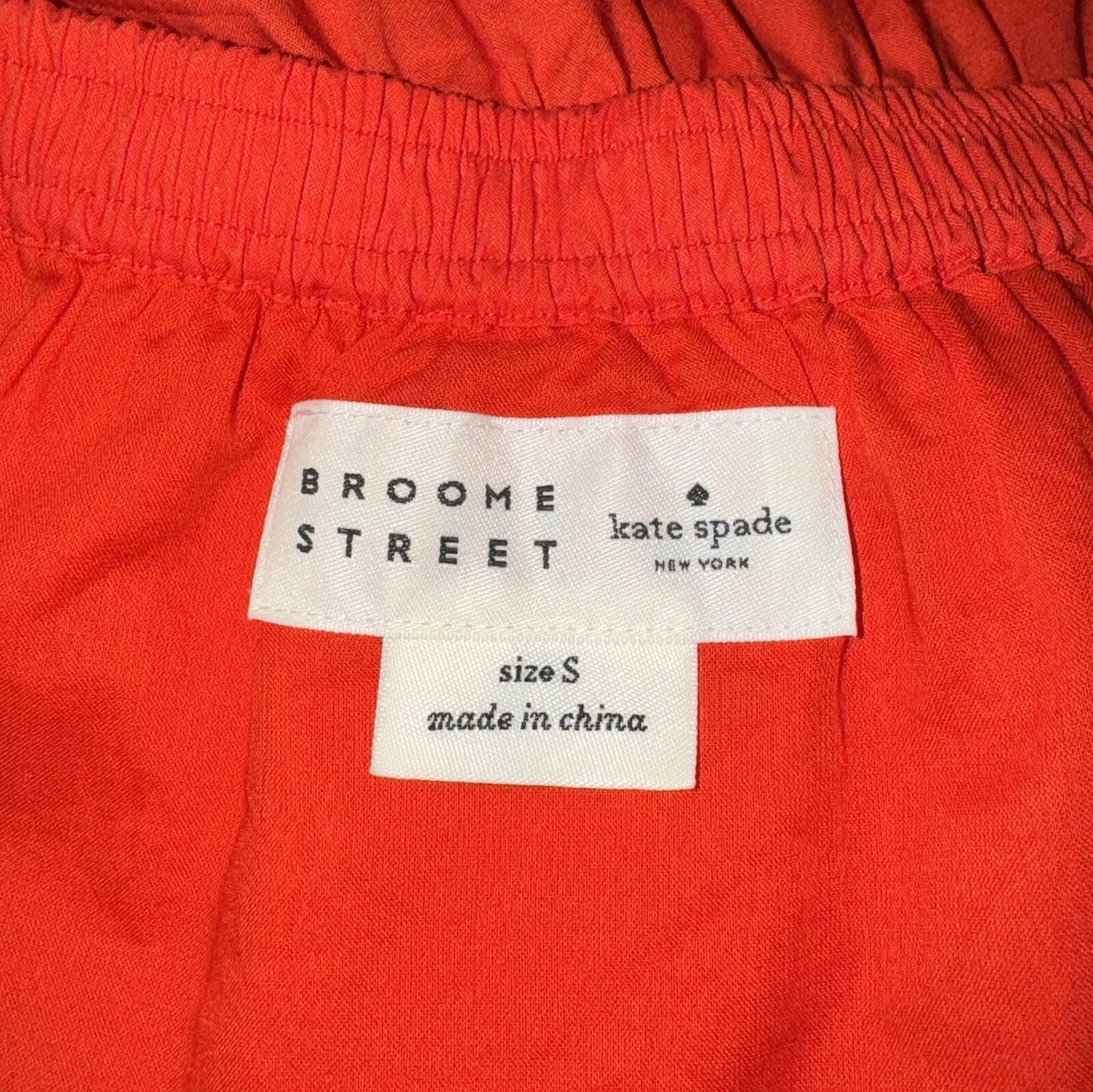 Abito BROOME STREET + KATE SPADE popeline spalle scoperte ciliegia pepe oversize S