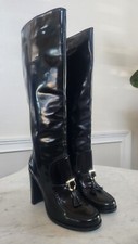Salvatore Ferragamo Black Knee Tall Boots Cor...