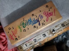 Posh Impressions Happy Birthday to you Z498F rubber stamp