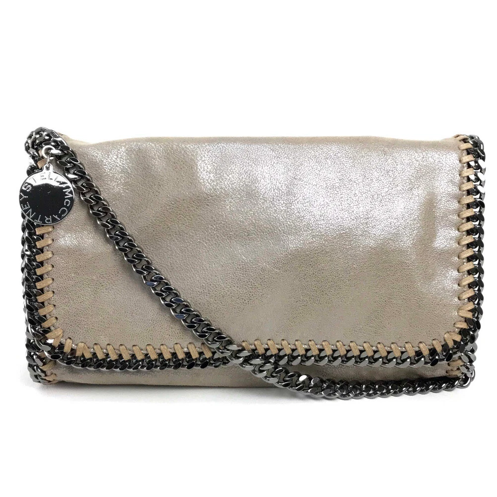 STELLA McCARTNEY Falabella Shaggy deer Shoulder Bag Clutch 2 way bag Beige