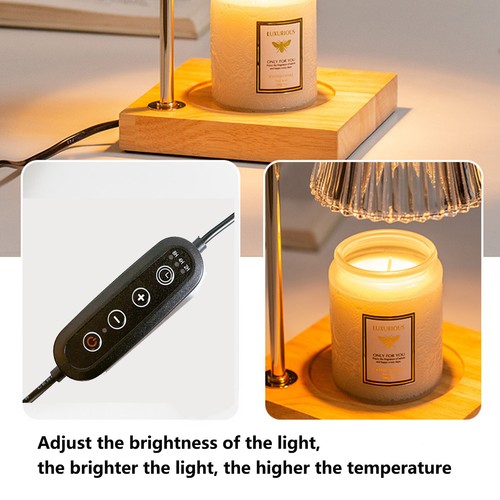 Dimmbare Kerzenwärmer Lampe Nachttischlampen Wachslampe Tischlampe mit Timing - Bild 20 von 36