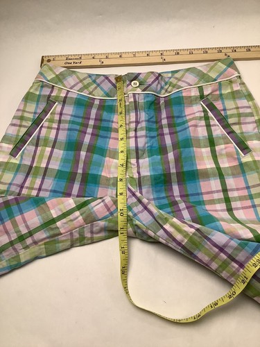 Lands End Girls Plaid Capri Adjustable Waist Pants Size 14 - Picture 13 of 13