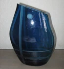 Contemporary Fenton Blue Odyssey Cut Glass Vase 91055