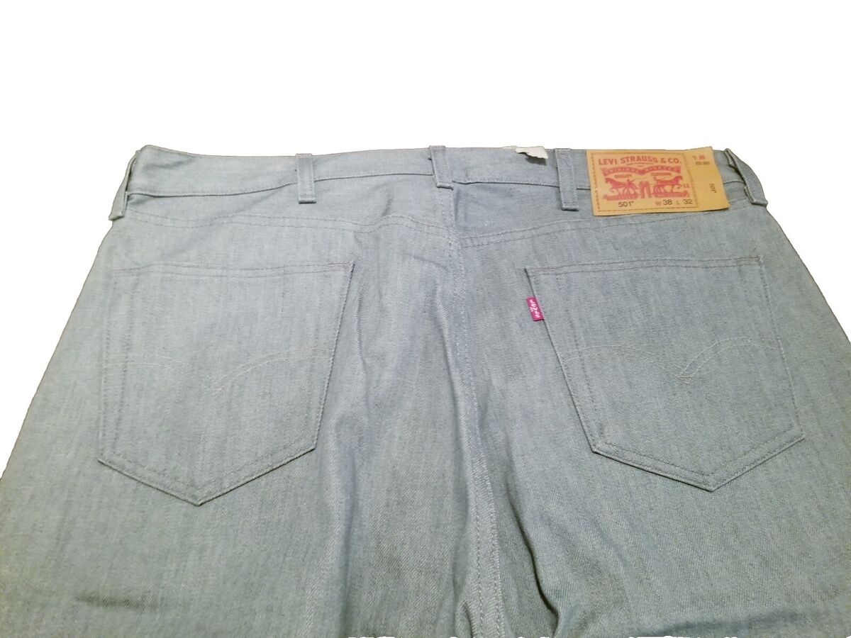 Levi's 501 Jeans Men Size 38x32 Gray Shrink To Fit Button Levi's 501 Jeans Men Size 38x32 Gray Shrink To Fit Button