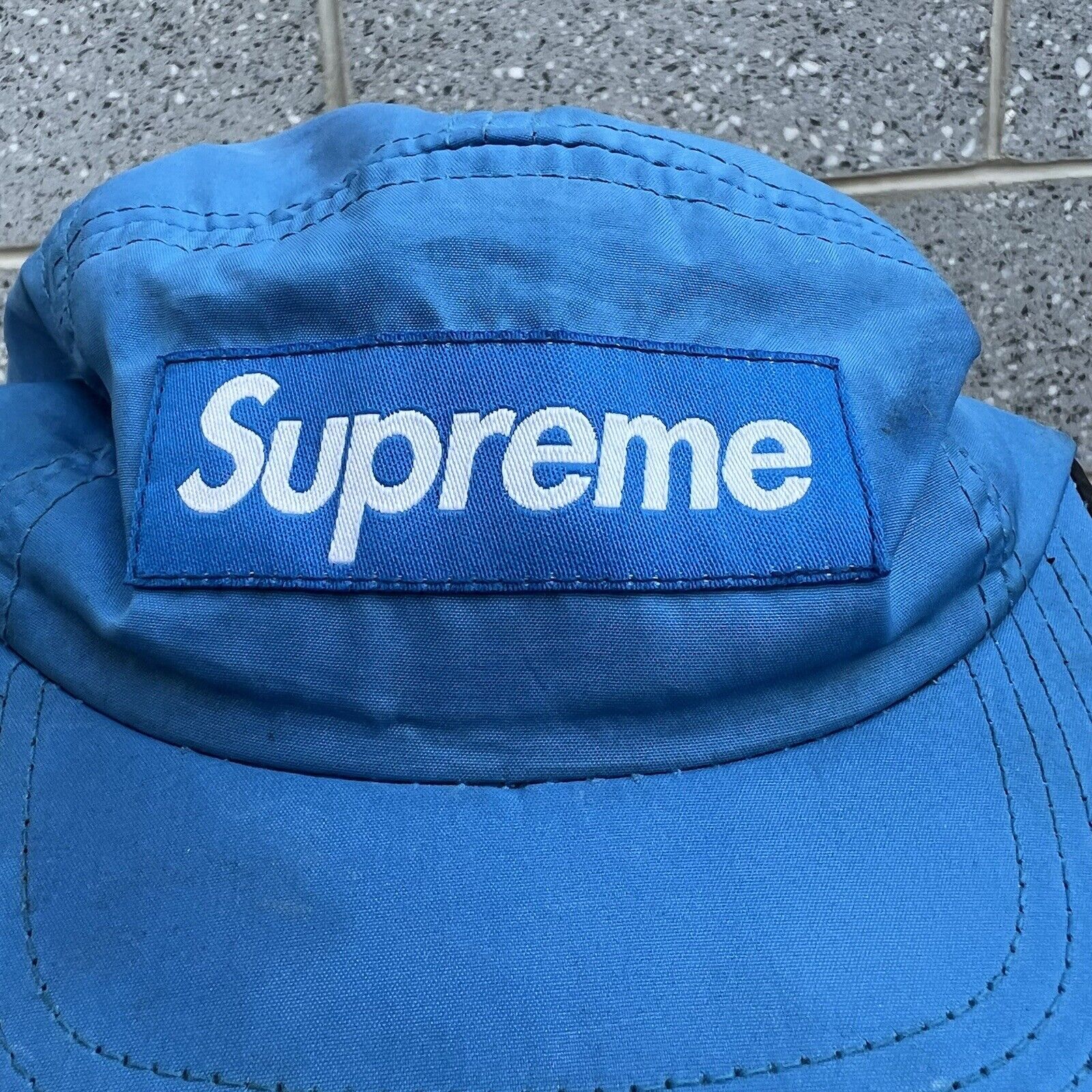 Supreme NY 5 Panel camp hat blue | eBay