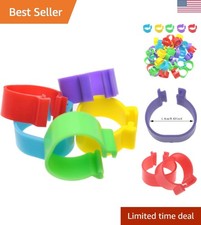 16mm Chicken Identification Band 50PCS 16mm 5Color Plastic Poultry Chickens D...