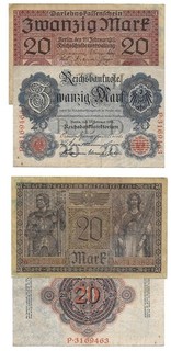 Allemagne Germany 20 Mark 1914 1918