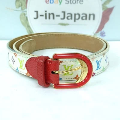 Louis Vuitton Monogram Blanc Ceinture Candy Ledergürtel 32/80 M9731 Mehrfarbig - Bild 1 von 4