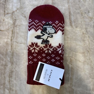 Coach X Peanuts Mittens With Snoopy CF870 Brand New with tags OSFM