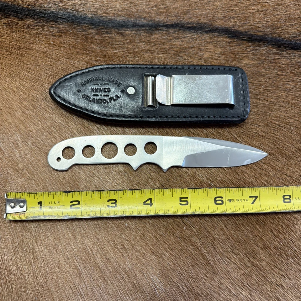 Cuchillos Hechos Randall Cuchillo TRIATLETA, Hoja de Acero Inoxidable, Funda Negra COMO NUEVO Foto 2 de 4