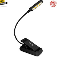 Rechargeable Clip-On Reading Light, 7 LEDs, 9 Color Temp, 9 Brightness