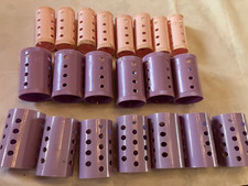 Wil-Hold Unbranded Vtg 1" Pink 1.5" Purple Plastic Magnetic Barrell Rollers Lot