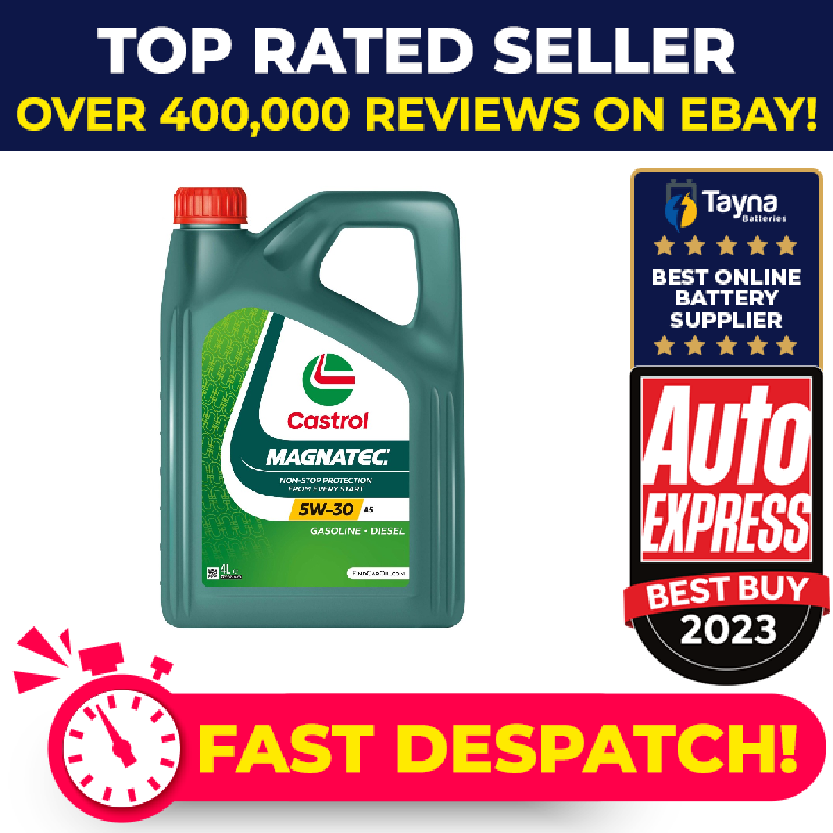 Engine Oil 4L for JAGUAR 4 Litres Castrol 5W30 SN A1/B1, A5/B5 Magnatec Quality