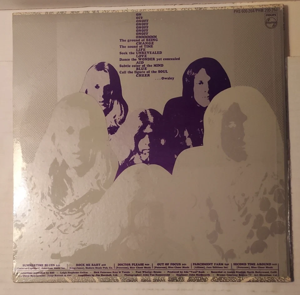 SEALED LP Blue Cheer Vincebus Eruptum Philips Stereo PHS 600-264 Textured Cover - Image 2 of 2