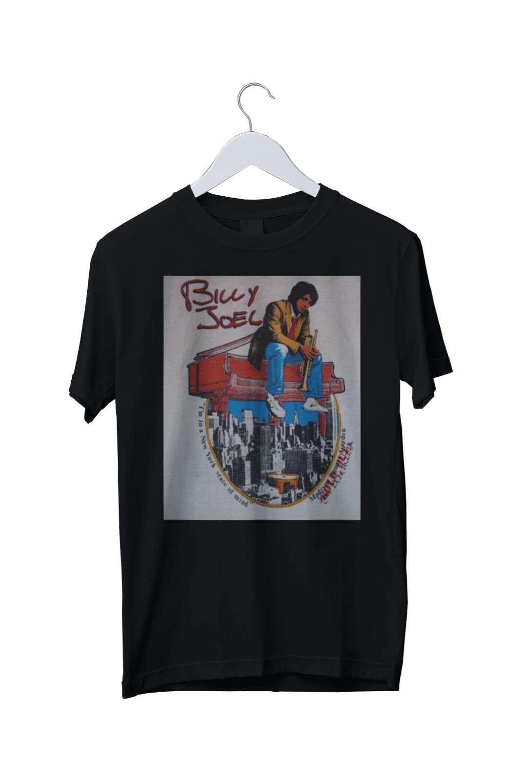 Vintage Billy Joel 1976 New York State Of Mind T-Shirt Mens S M L XL 2 3 4 XL