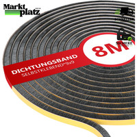 BüRstendichtung Selbstklebend 9Mm X 9Mm TüRdichtung Insektenschutz Schwarz