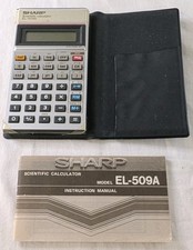 Sharp EL-509A Scientific Calculator Tested Working Japan Case Manual Vintage