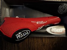Vintage Selle Italia Flite Titanium Genuine Gel Saddle Seat Red Black NWT